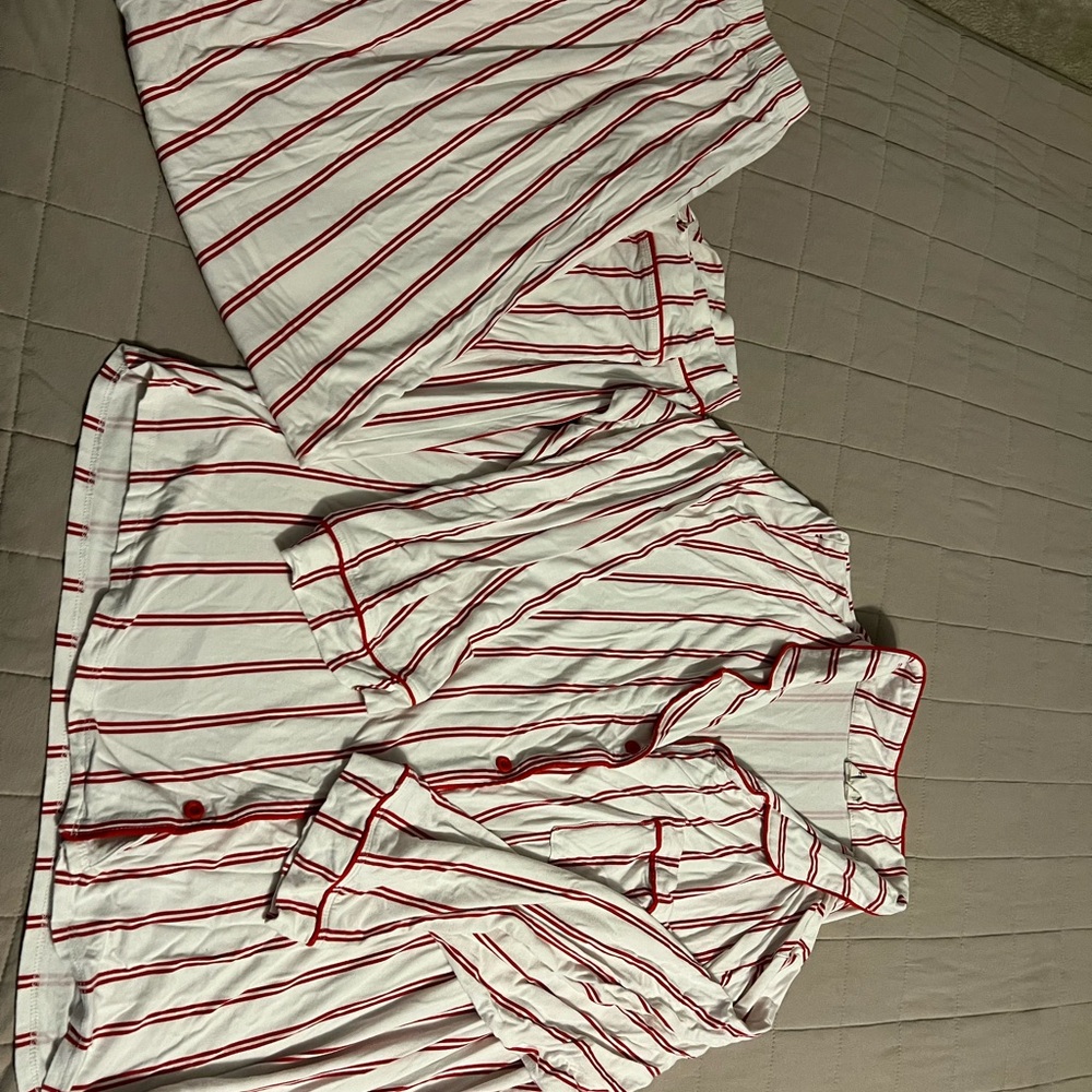 Kyte BABY Red and White Striped Sleepwear Set